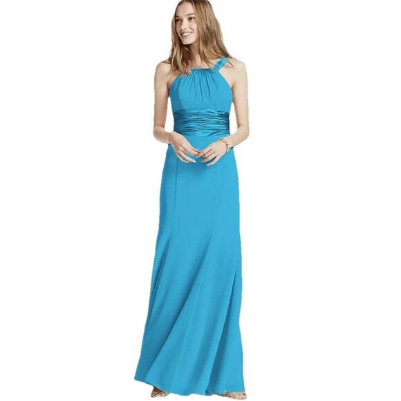 DAVIDS BRIDAL | Bridesmaid Wedding Dress Chiffon and Charmeuse Plus Size 26 - Picture 1 of 7